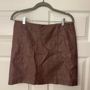 Free people faux leather skirt